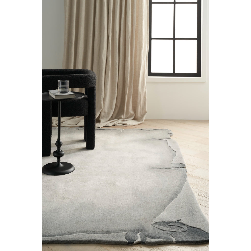 Nourison Home Limited Edition LIM01 Gray Rectangle Indoor Area Rug - Exquisite Hand-Tufted Rug Crafted with 50% Wool &amp; 50% Luxcelle