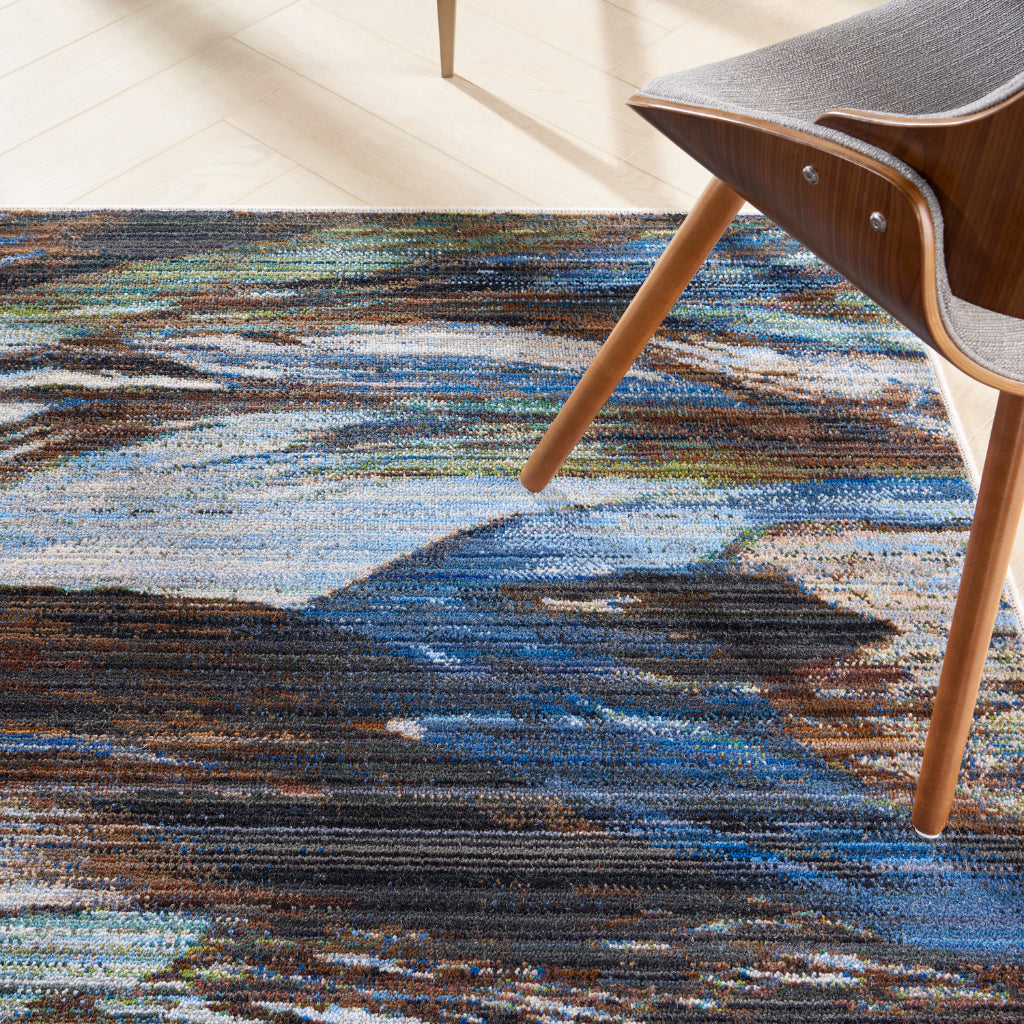 Nourison Home Chroma CRM01 Multicolor Rectangle Indoor Area Rug - Modern Style Loom-Woven Medium Pile Rug-