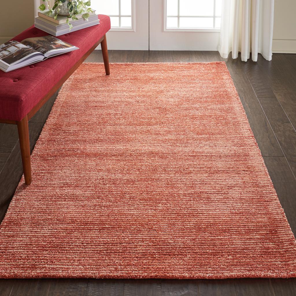 Nourison Home Weston WES01 Red Indoor Rectangle Area Rug - Modern Tufted Handmade Medium Pile