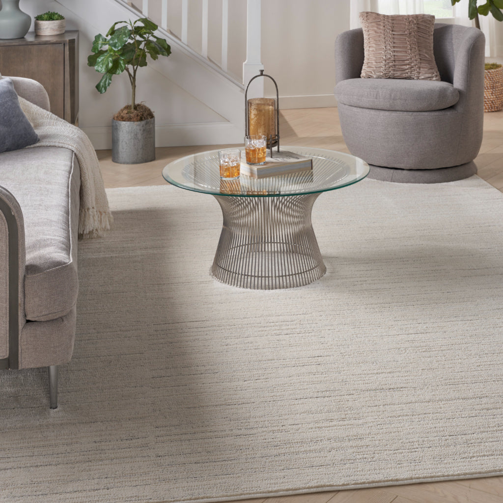 Nourison Home Andes AND02 Beige Rectangle Indoor Area Rug - Power Loomed Medium Pile Rug-