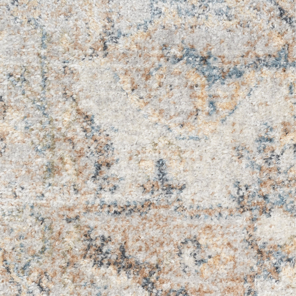 Nourison Home Astra ASW12 Rectangle Multicolor Machine Washable Rug - Power Loomed Persian Rug with Faded Light Gray Floral Design-