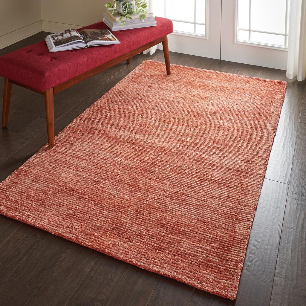 Nourison Home Weston WES01 Red Indoor Rectangle Area Rug - Modern Tufted Handmade Medium Pile