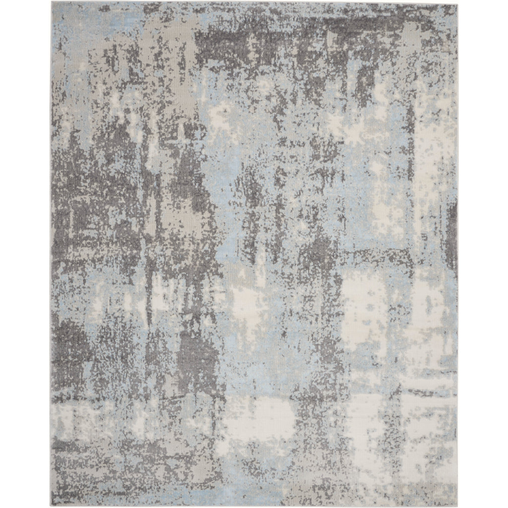 Nourison Home Imprints IMT02 Two-Color Rectangle Indoor Area Rug - Modern Style Medium Pile Abstract Rug