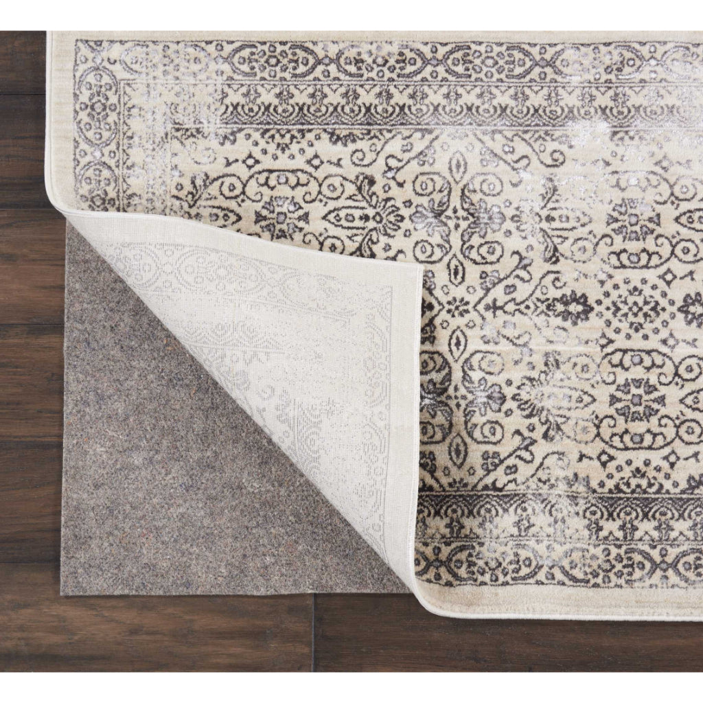 Nourison Home RugLoc BR21 Grey All Purpose Reversible Rug Pad for Indoor Rectangle/Round Area Rug &amp; Runner - Durable Stain Resistant Machine Made Rug Pad