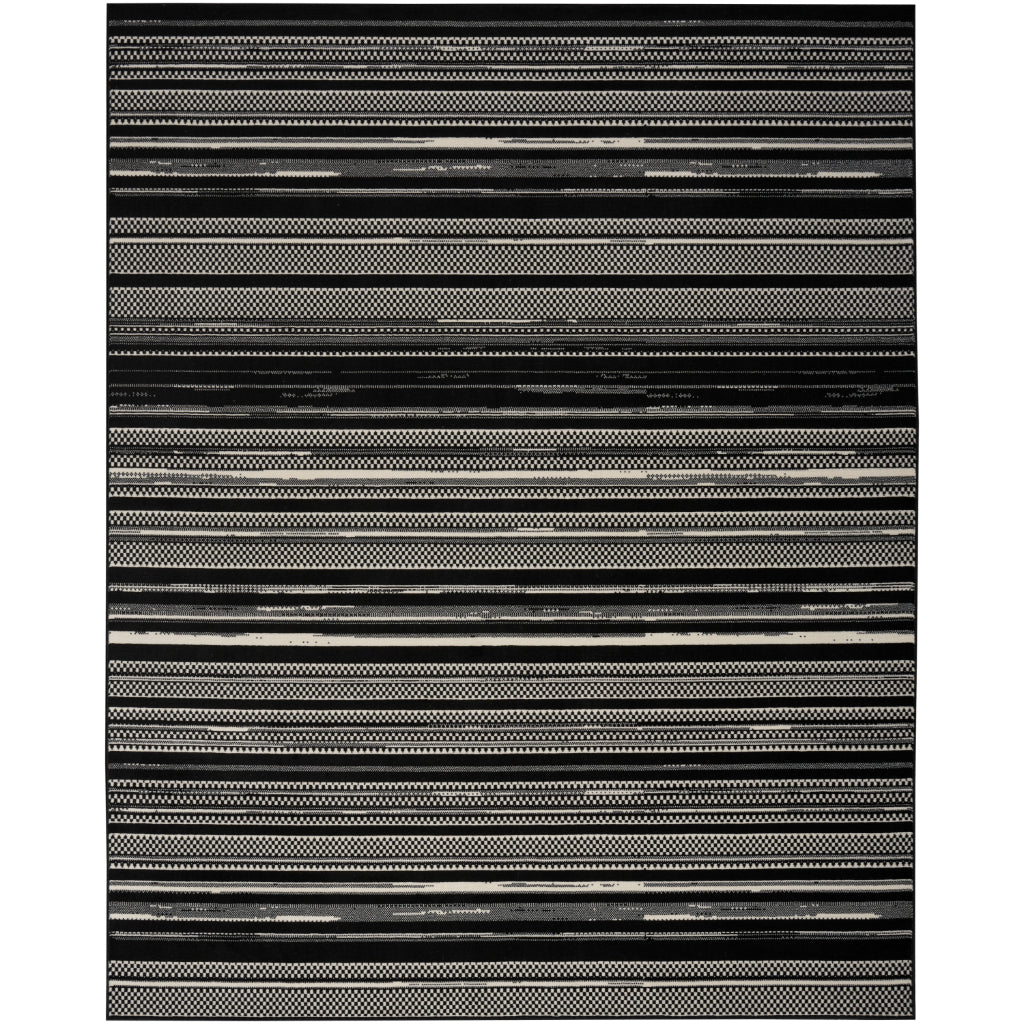 Nourison Home Grafix GRF41 Black Indoor Rectangle Area Rug - Modern Abstract Medium Pile Rug-