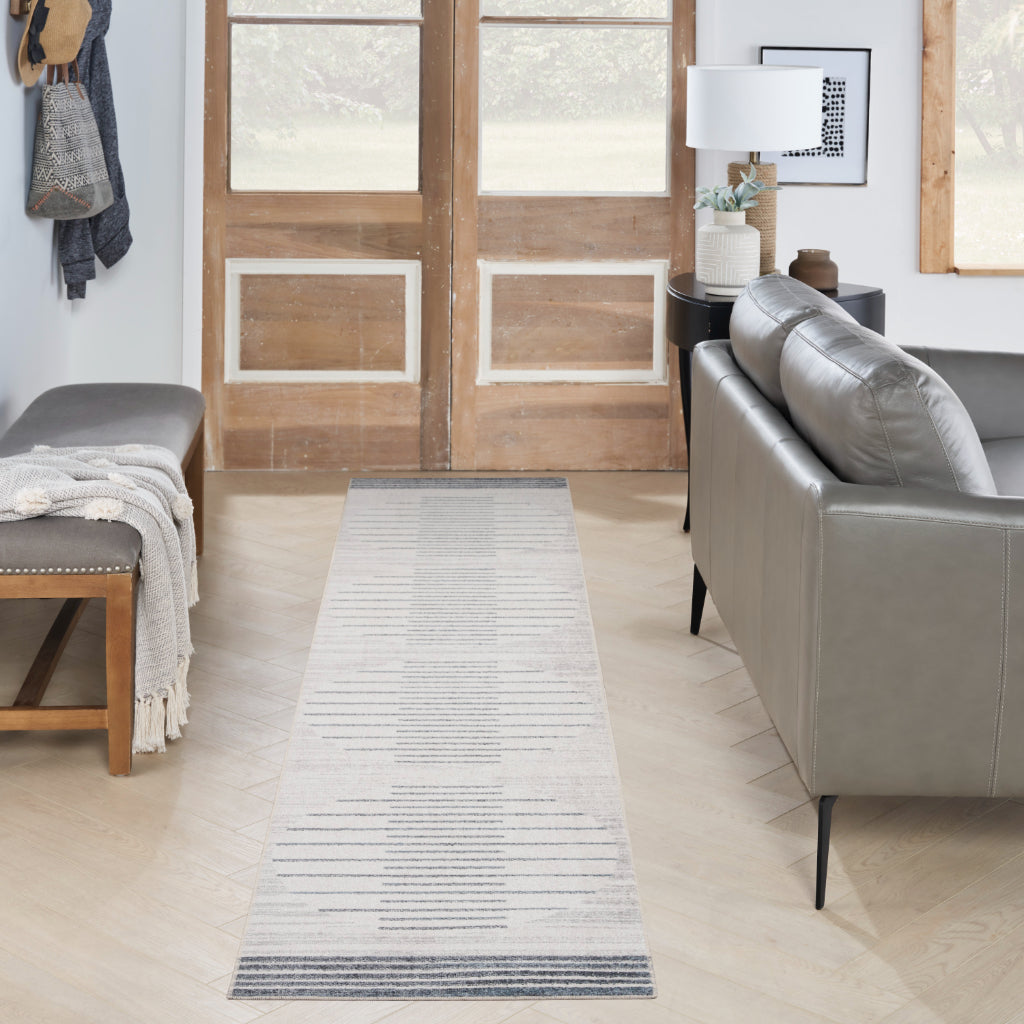 Nourison Home Astra ASW04 Blue Machine Washable Runner - Power Loomed Indoor Runner