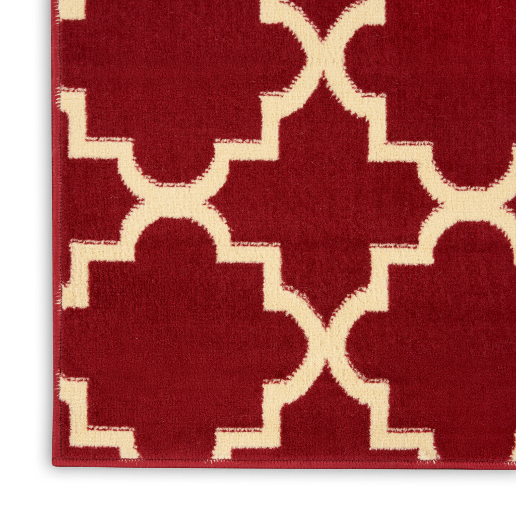 Nourison Home Grafix GRF08 Red Rectangle Indoor Area Rug - Power Loomed Medium Pile Living Room Rug-