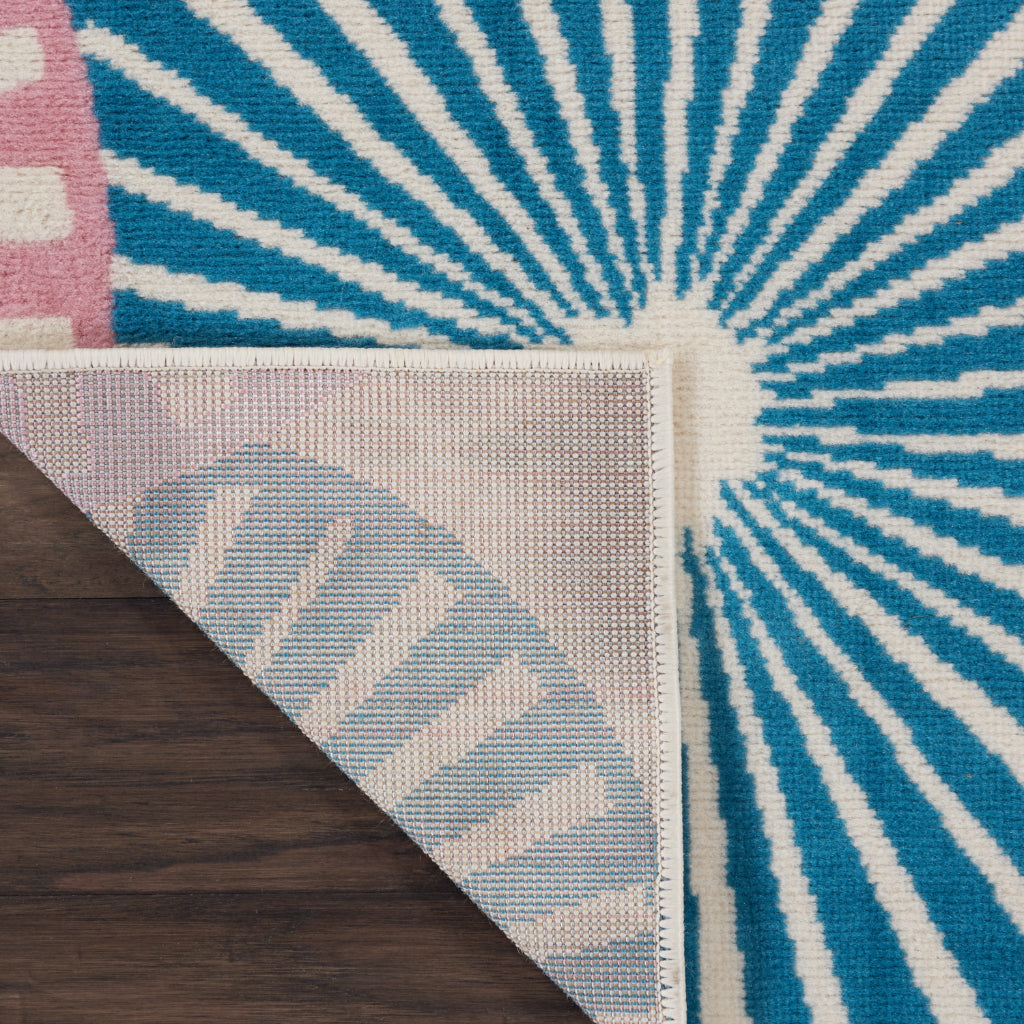 Nourison Home Grafix GRF20 Ivory/Multi Rectangle Indoor Area Rug - Power Loomed Medium Pile Living Room Rug-