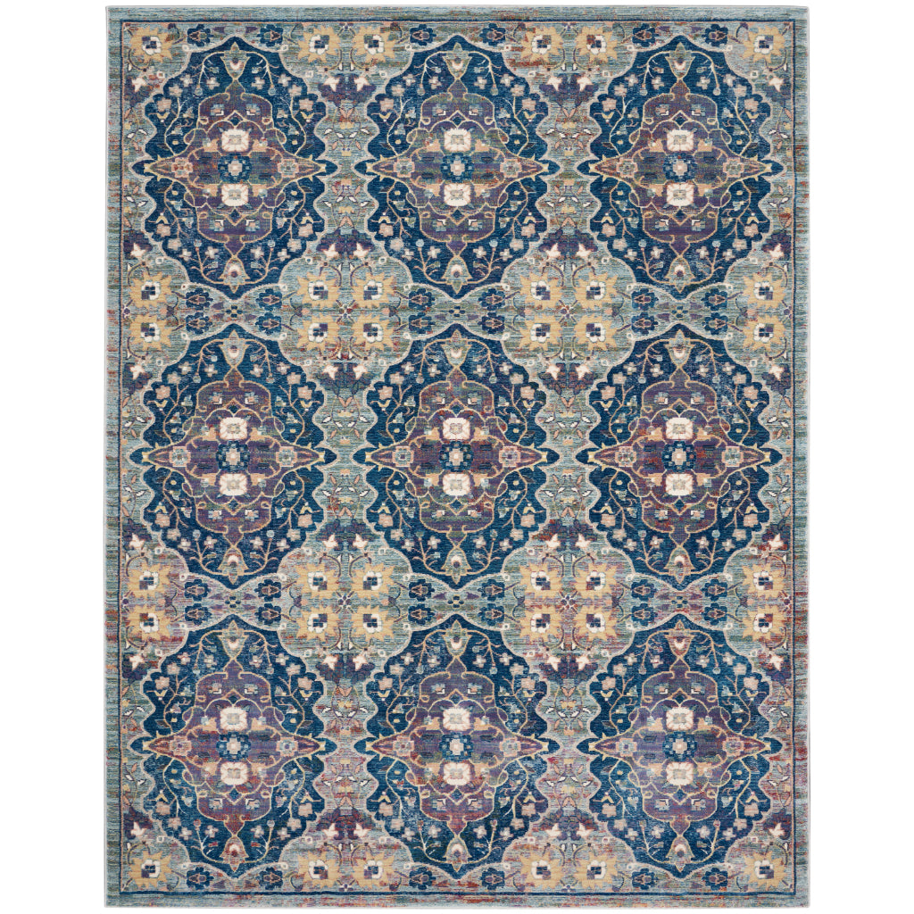 Nourison Home Global Vintage GLB16 Multicolor Rectangle Indoor Area Rug - Medium Pile Bohemian Rug with Floral Pattern