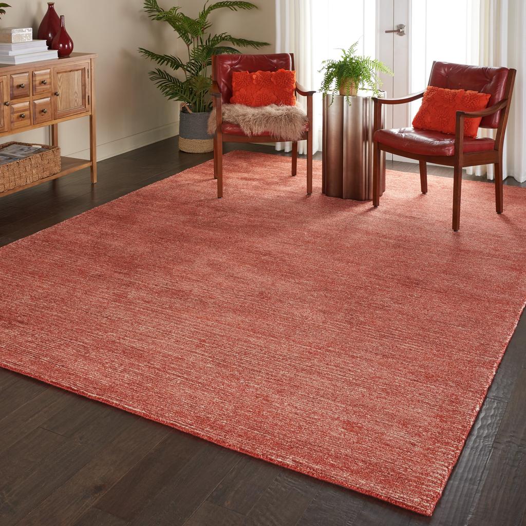 Nourison Home Weston WES01 Red Indoor Rectangle Area Rug - Modern Tufted Handmade Medium Pile