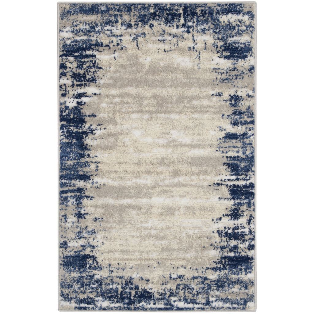 Nourison Home Cyrus CYR04 Two-Color Indoor Rectangle Area Rug - Power Loomed Low Pile Rug with Jute Backing