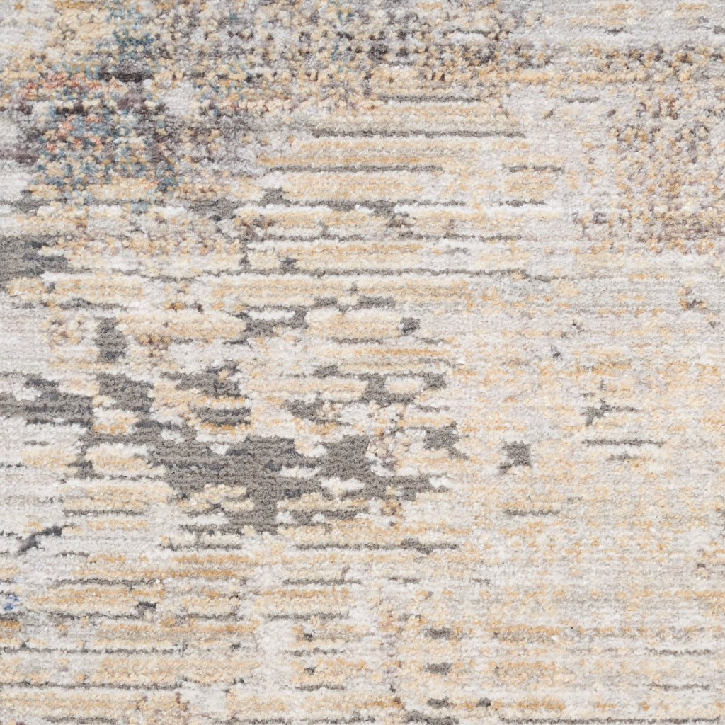 Nourison Home Abstract Hues ABH01 Multicolor Runner - Power Loomed Indoor Abstract Design Runner with Beige-Gray Accent