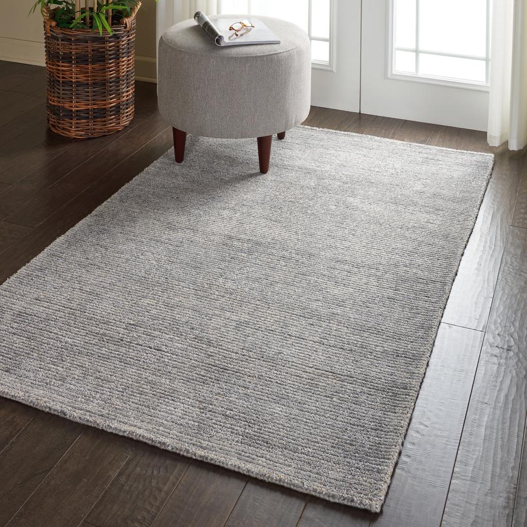 Nourison Home Weston WES01 Grey Indoor Rectangle Area Rug - Modern Tufted Handmade Medium Pile