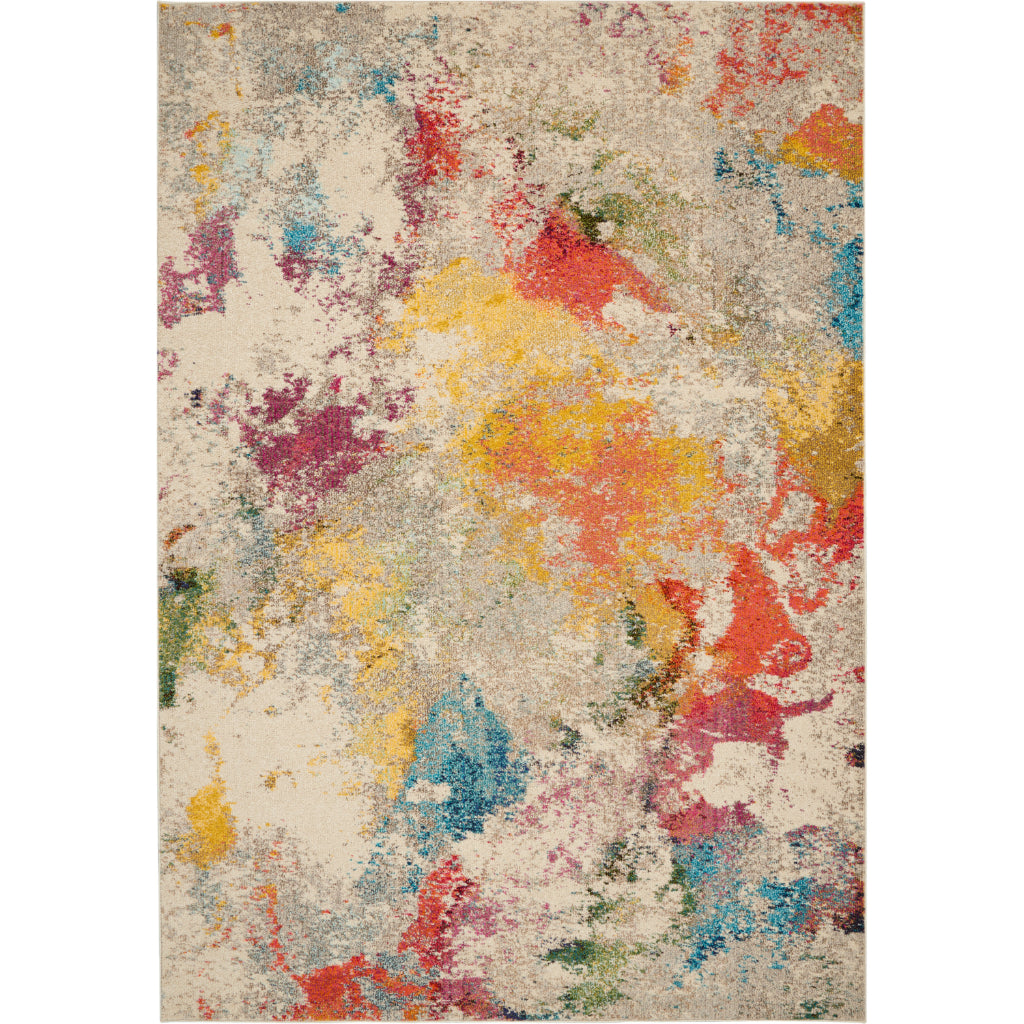 Nourison Home Celestial CES12 Multicolor Rectangle Indoor Area Rug - Power Loomed Modern Abstract Medium Pile Rug-