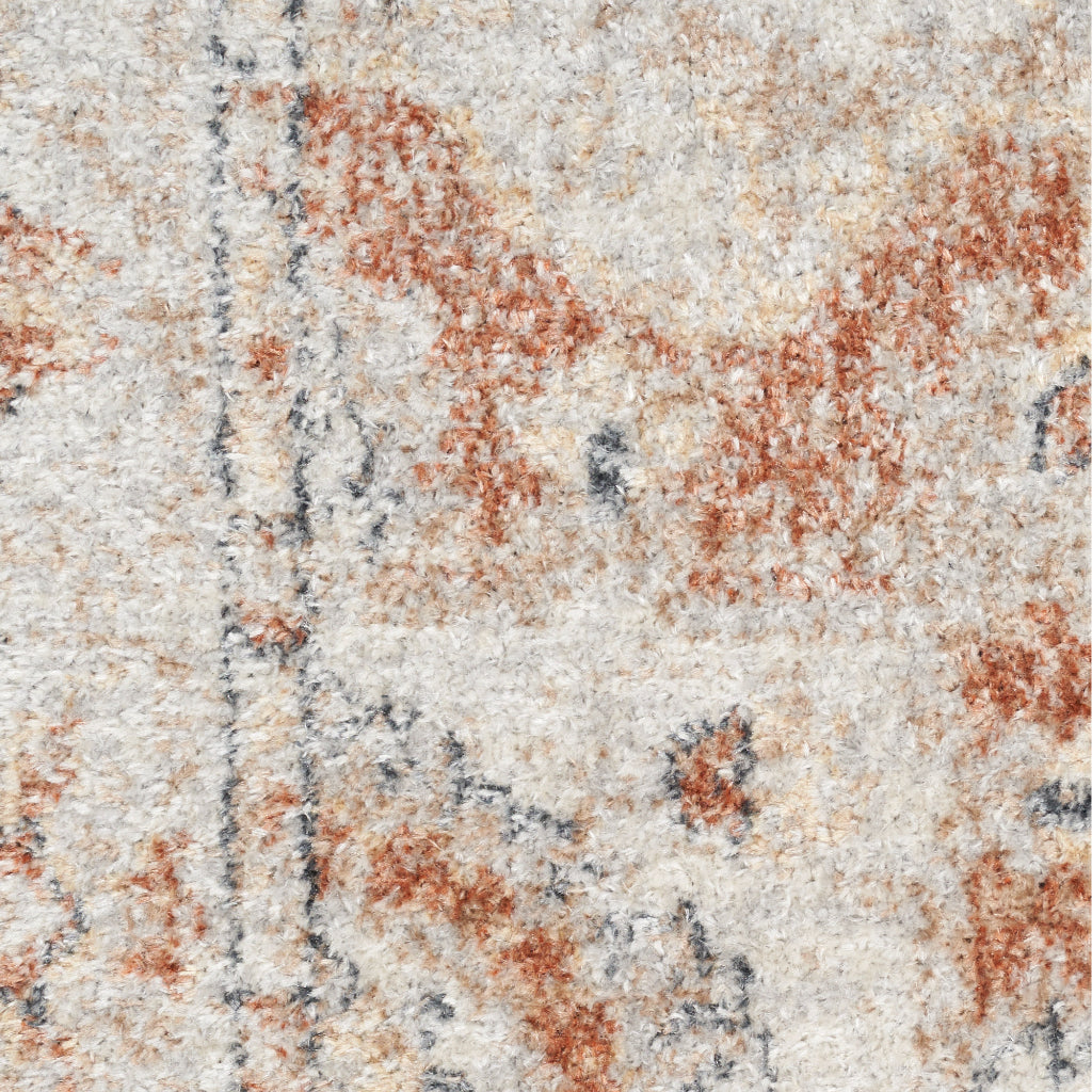 Nourison Home Astra ASW12 Rectangle Multicolor Machine Washable Rug - Power Loomed Persian Rug with Faded Brown Floral Design-