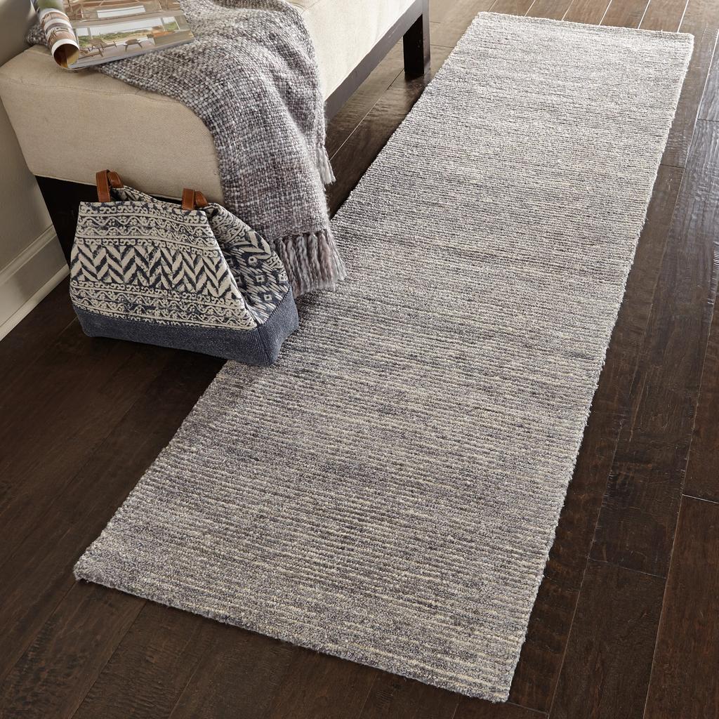 Nourison Home Weston WES01 Grey Indoor Runner - Modern Tufted Handmade Medium Pile