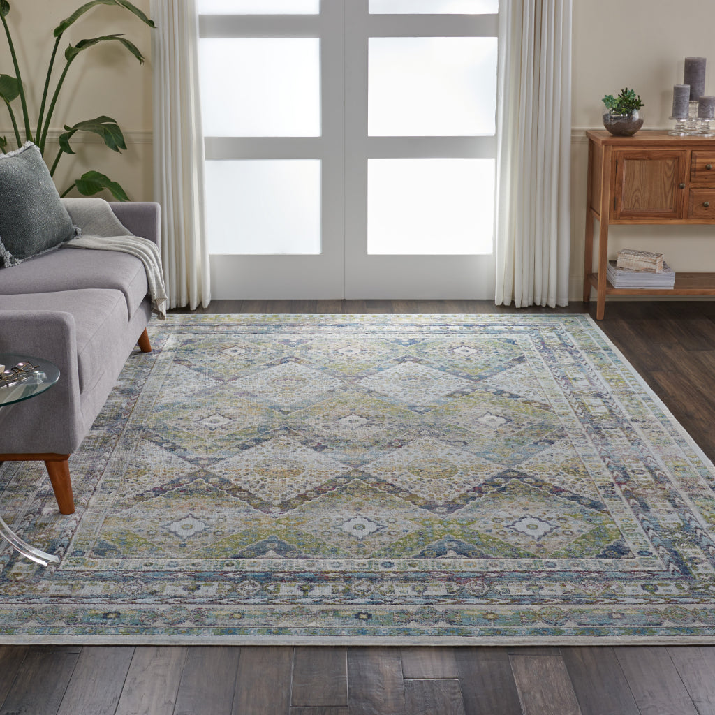 Nourison Home Global Vintage GLB07 Multicolor Indoor Rectangle Area Rug - Medium Pile Vintage Persian Rug