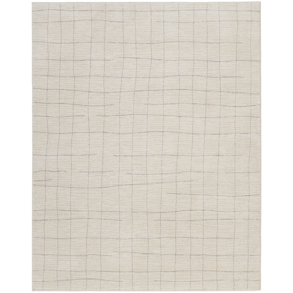 Nourison Home Andes AND04 Beige Rectangle Indoor Area Rug - Power Loomed Medium Pile Rug-