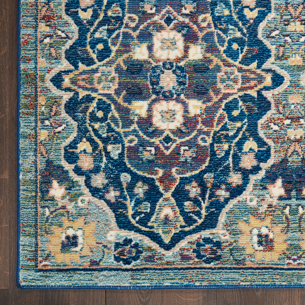 Nourison Home Global Vintage GLB16 Multicolor Rectangle Indoor Area Rug - Medium Pile Bohemian Rug with Floral Pattern