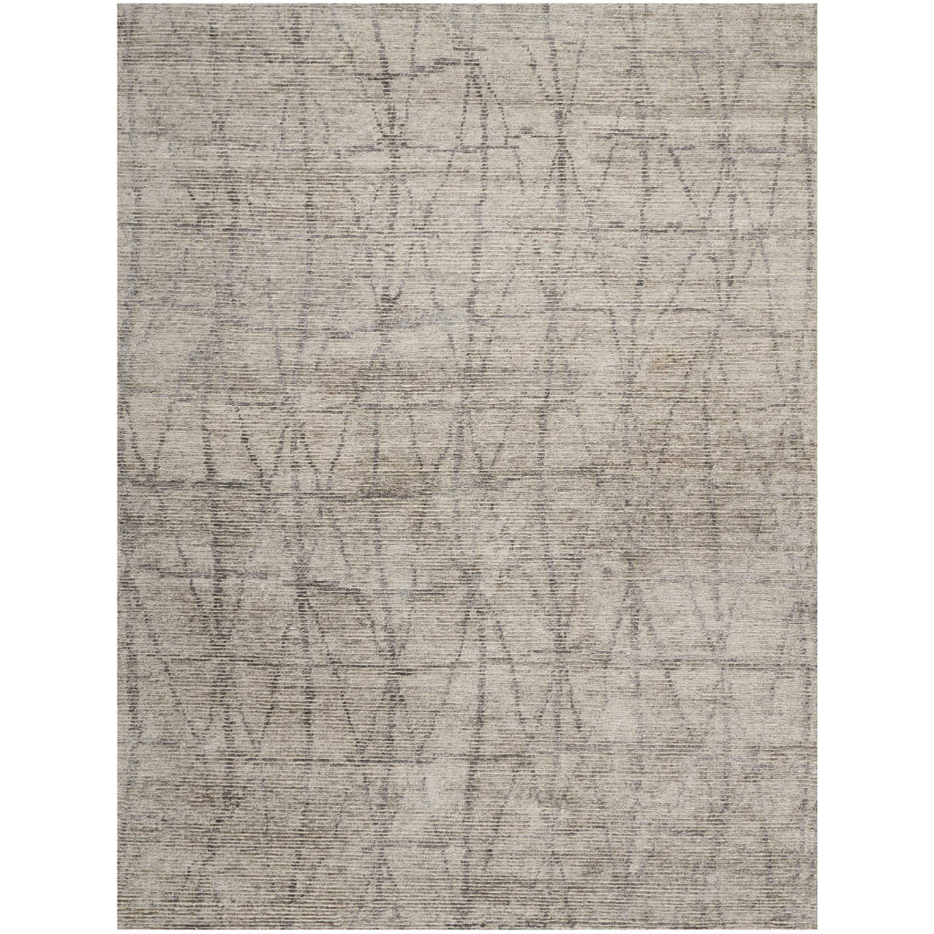 Nourison Home Ellora ELL02 Gray Rectangle Indoor Area Rug - Hand Knotted Medium Pile Living Room Rug-