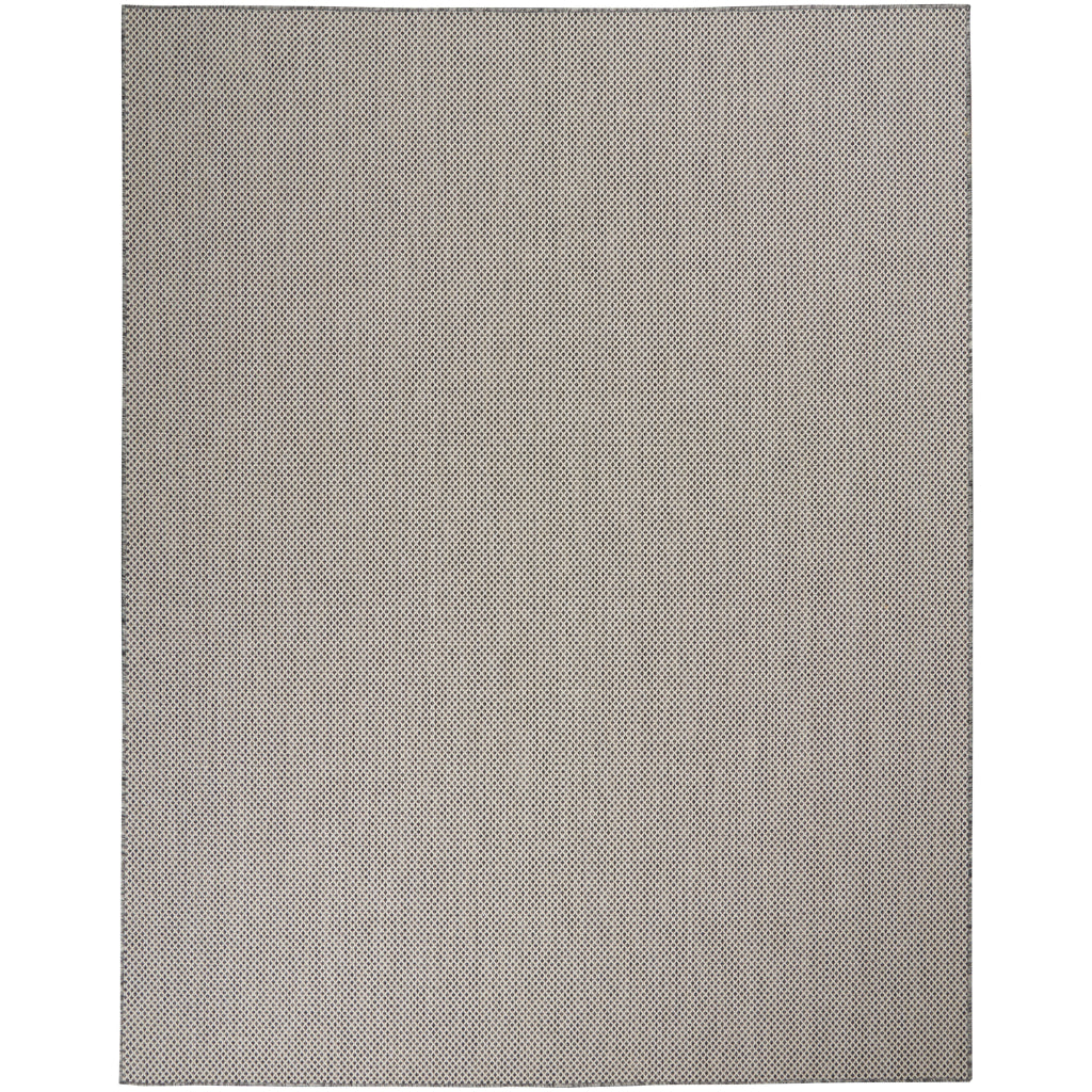 Nourison Home Courtyard COU01 Gray Indoor / Outdoor Rectangle Rug - Modern Style Power Loomed Low Pile Rug-