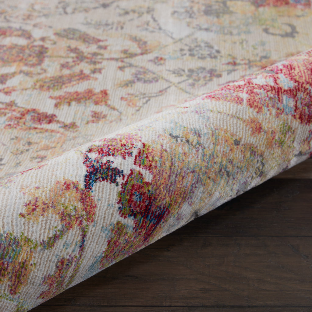 Nourison Home Global Vintage GLB06 Multicolor Indoor Runner - Vintage Medium Pile Floral Runner with Ivory-Orange Accent