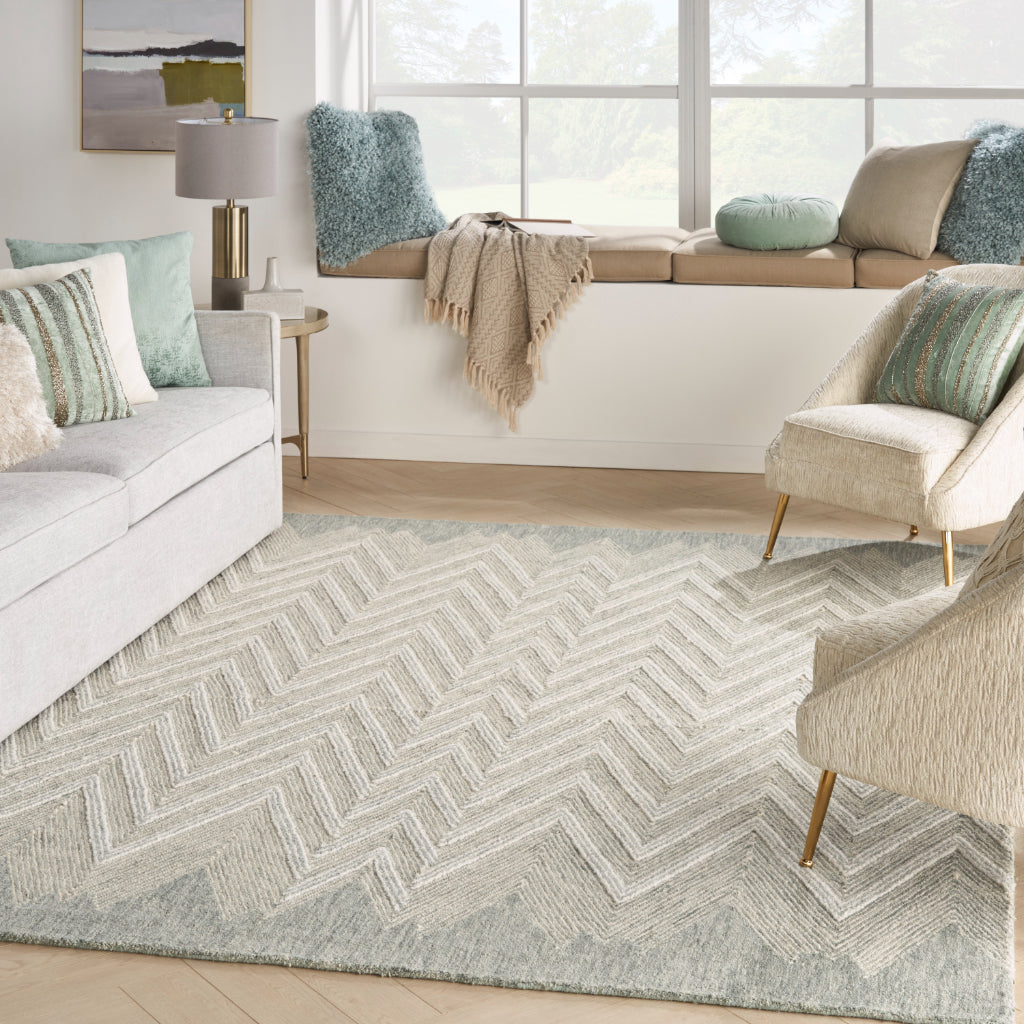 Nourison Home Linked LNK04 Gray Rectangle Indoor Area Rug - Exquisite Contemporary Rug Made of 100% Wool