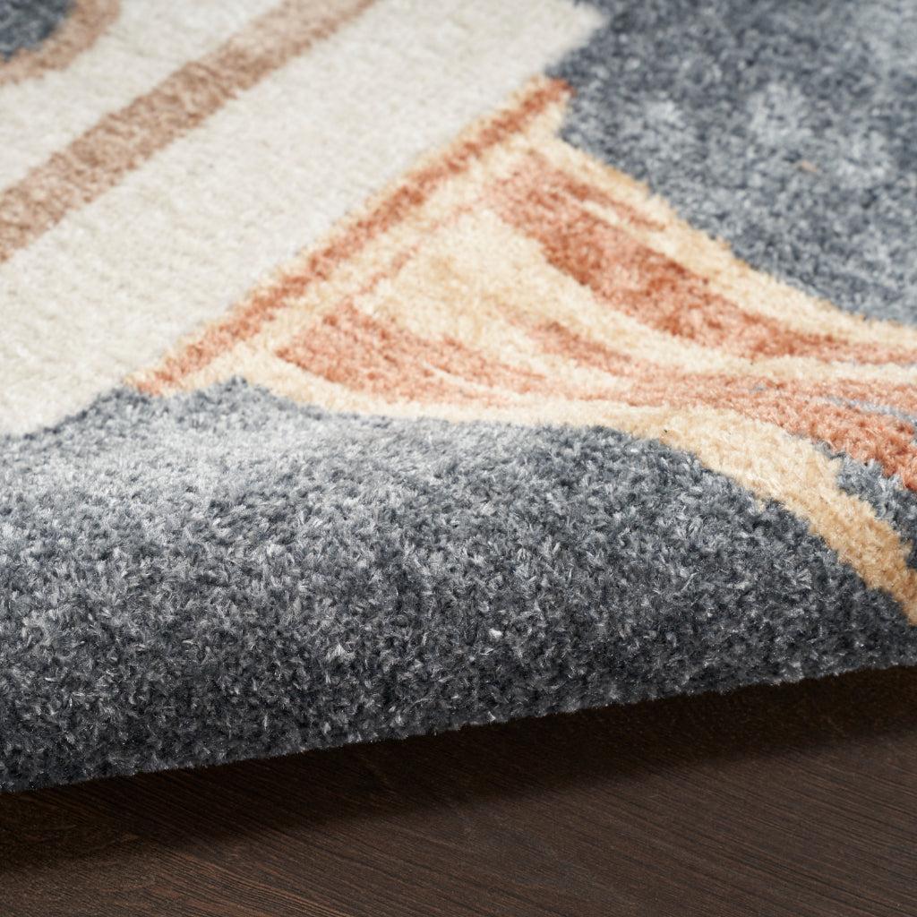 Nourison Home Astra ASW06 Rectangle Blue Machine Washable Rug - Indoor Kids Room Rug