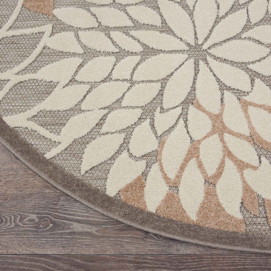 Nourison Home Aloha Indoor / Outdoor Machine Made Natural ALH05 Area Rug - Premium Stain-Resistant Round, Rectangle & Square Rug Made of 100% Polypropylene-