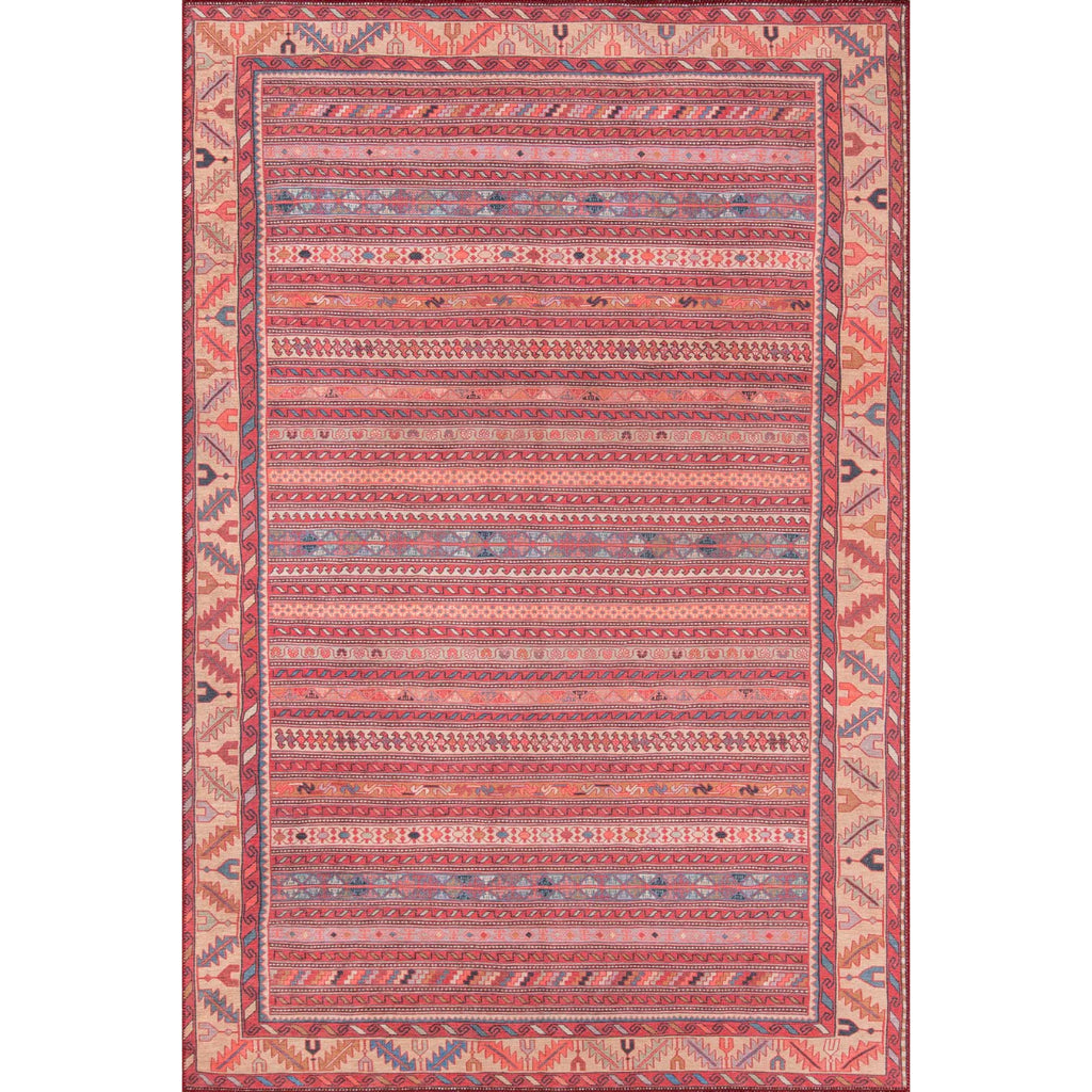 Momeni Afshar AFS-5 Multi Machine Woven Southwestern Style Area Rug & Runner - Vibrant & Posh Rug Made of 100% Polyester Chenille with Multicolor Modern Design-