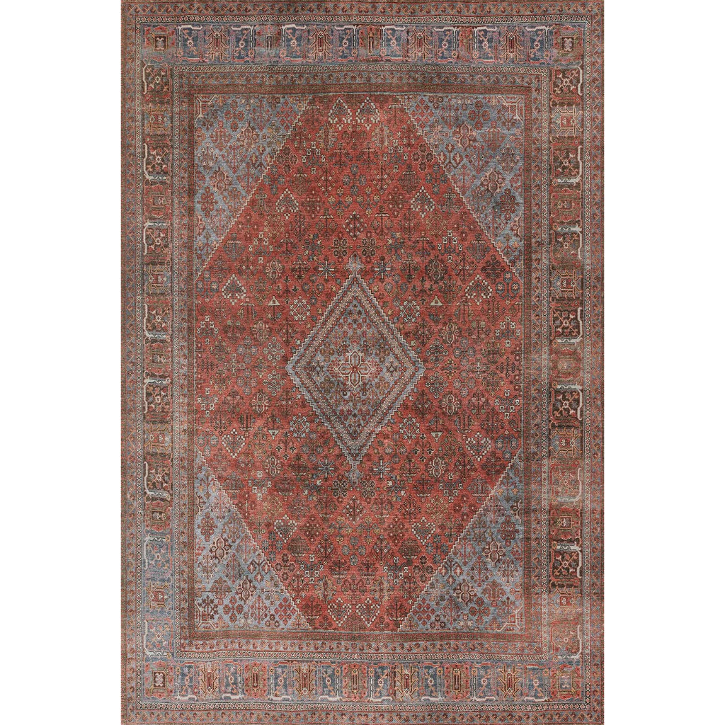 Momeni Afshar AFS-38 Copper Machine Woven Persian Style Area Rug & Runner - Elegant Rug Made of 100% Polyester Chenille with Copper Traditional Floral Design-