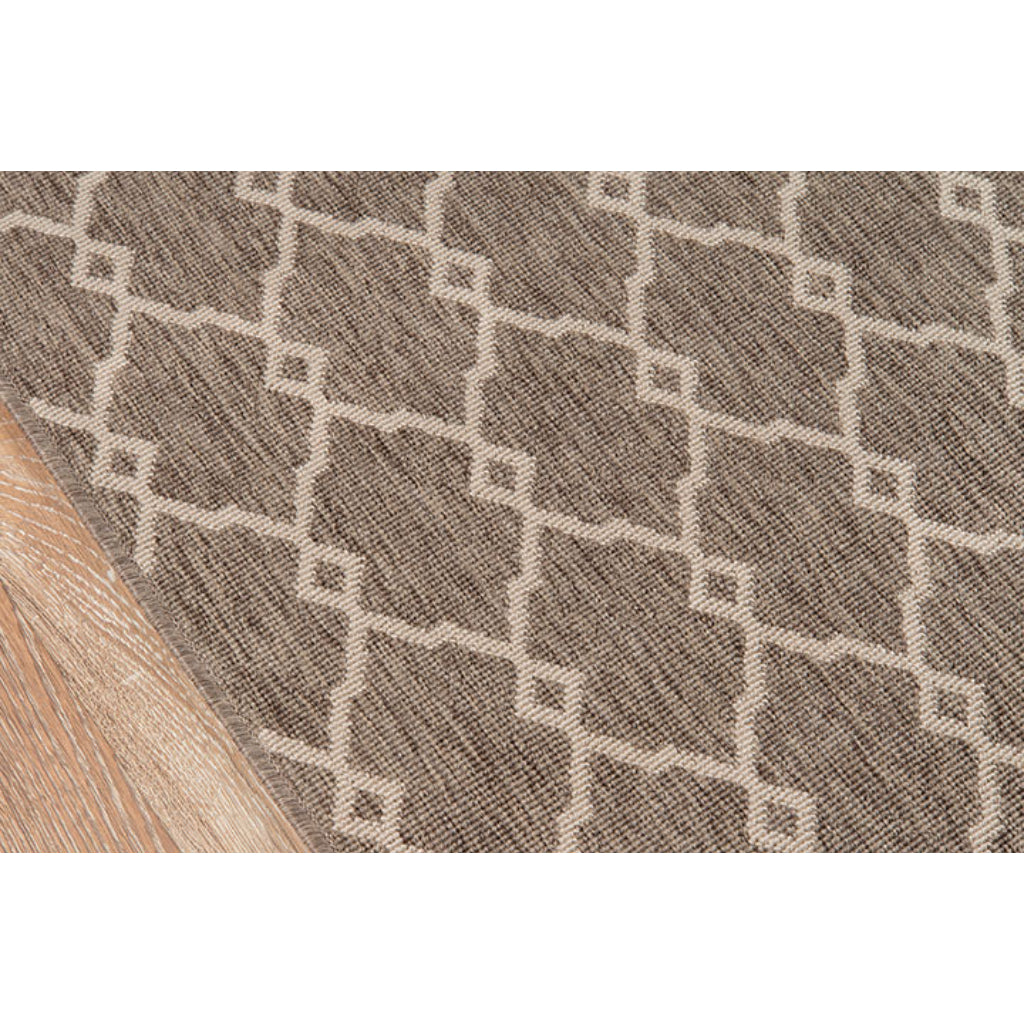 Momeni Baja BAJ-2 Taupe Indoor / Outdoor Rug &amp; Runner - Sun and Fade Resistant All-Weather Rug with Low Pile and Geometric Design