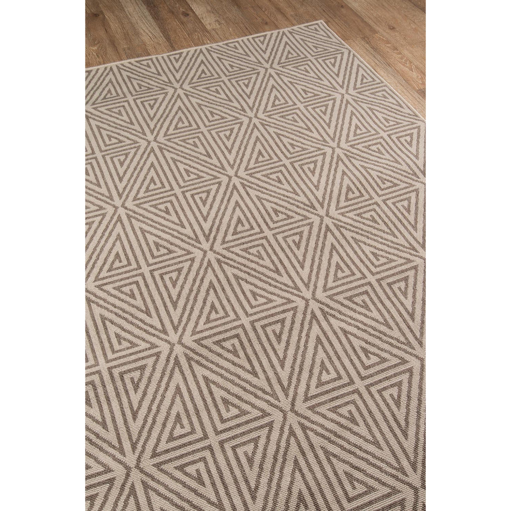 Momeni Baja BAJ-4 Taupe Indoor / Outdoor Rug &amp; Runner - Sun and Fade Resistant All-Weather Rug with Low Pile and Modern Geometric Design