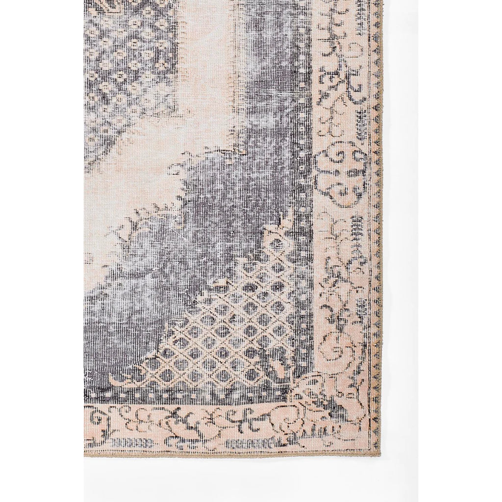 Momeni Afshar AFS-35 Denim Machine Woven Persian Style Area Rug & Runner - Durable Rug Made of 100% Polyester Chenille with Orange & Denim Blue Traditional Design-