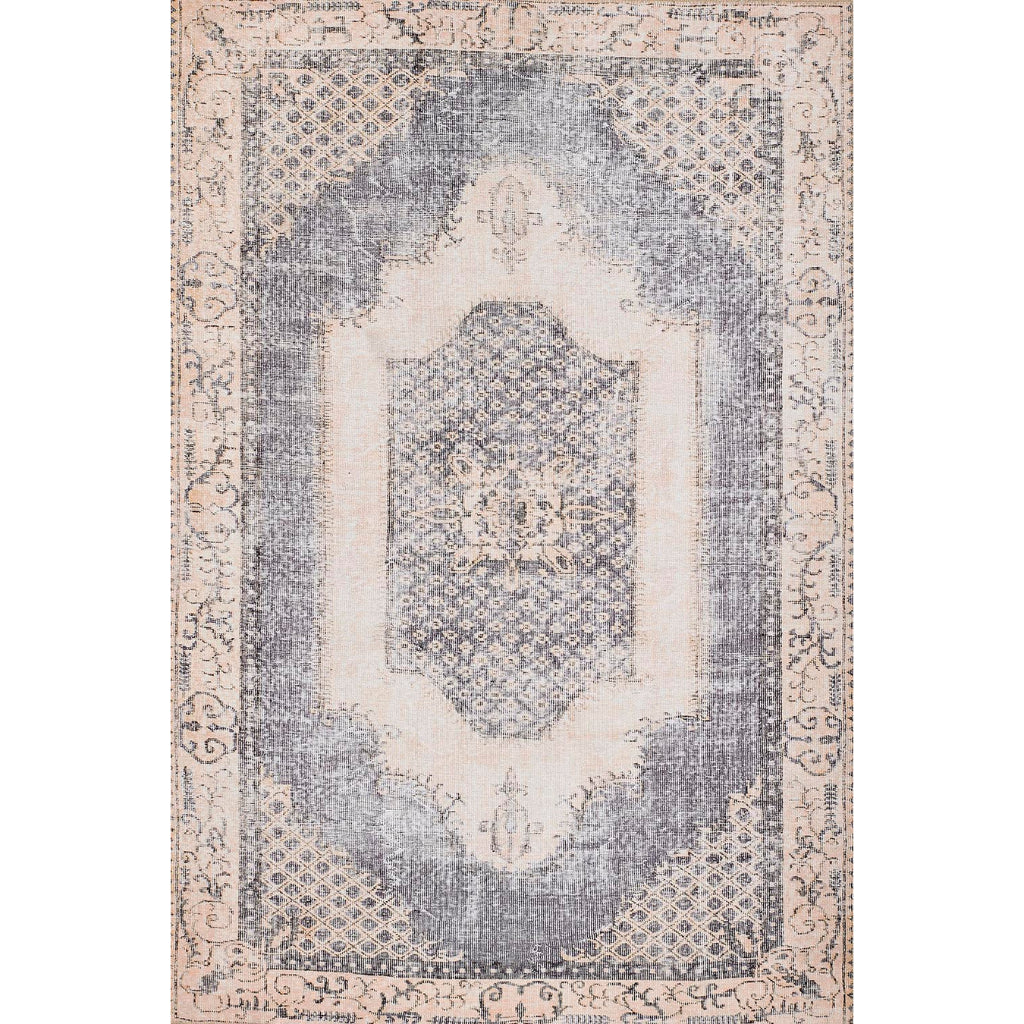Momeni Afshar AFS-35 Denim Machine Woven Persian Style Area Rug & Runner - Durable Rug Made of 100% Polyester Chenille with Orange & Denim Blue Traditional Design-