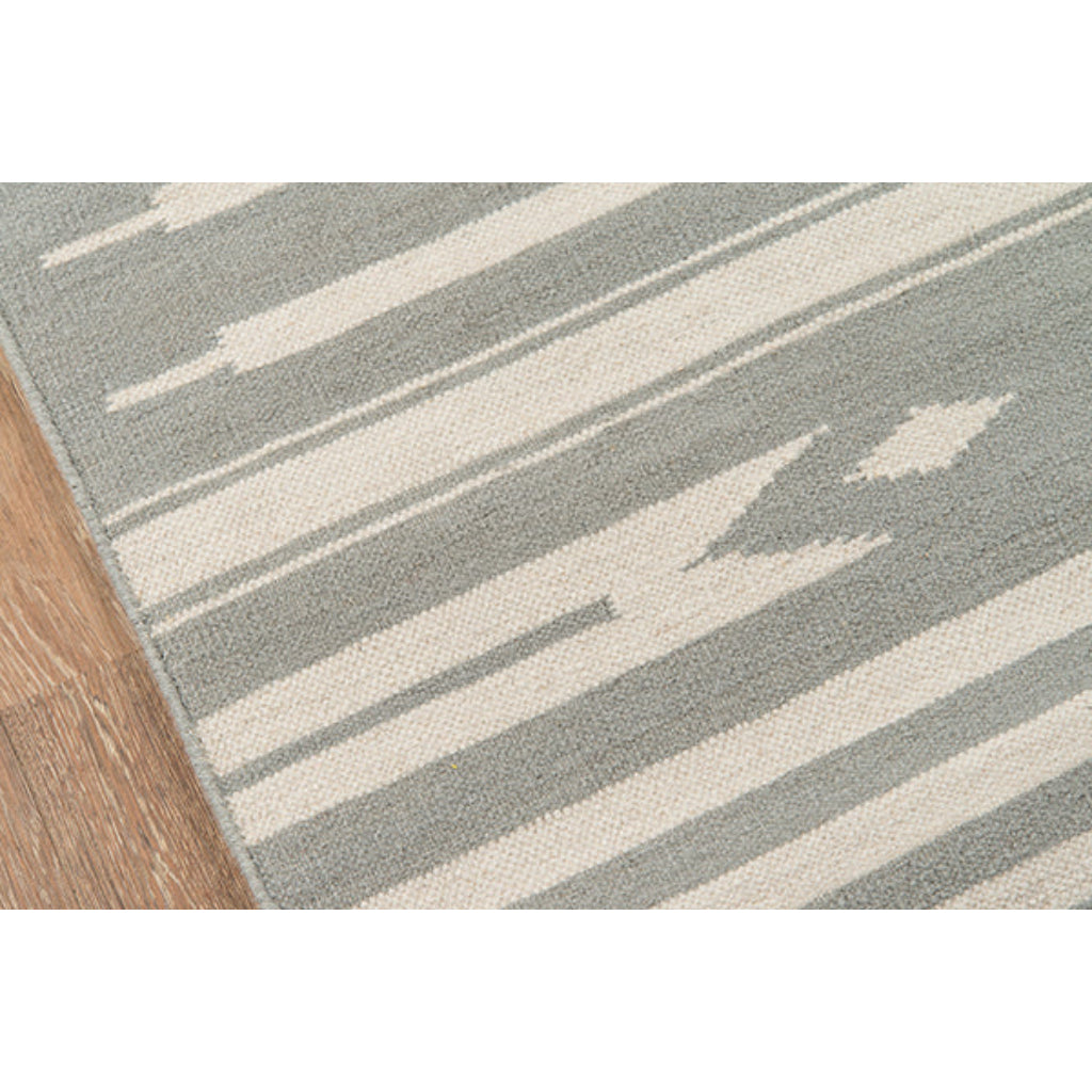 Momeni Billings THO-1 Grey Thompson by Erin Gates Hand-Woven Bohemian Area Rug &amp; Runner - Comfortable Low Pile Rug with Stripe &amp; Tribal Design Made of 100% Wool