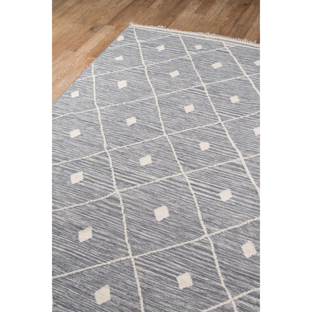 Momeni THO-3 Gray Thompson by Erin Gates Hand-Woven Bohemian Area Rug &amp; Runner - Comfortable Low Pile Rug with Diamond Pattern Made of 100% Wool