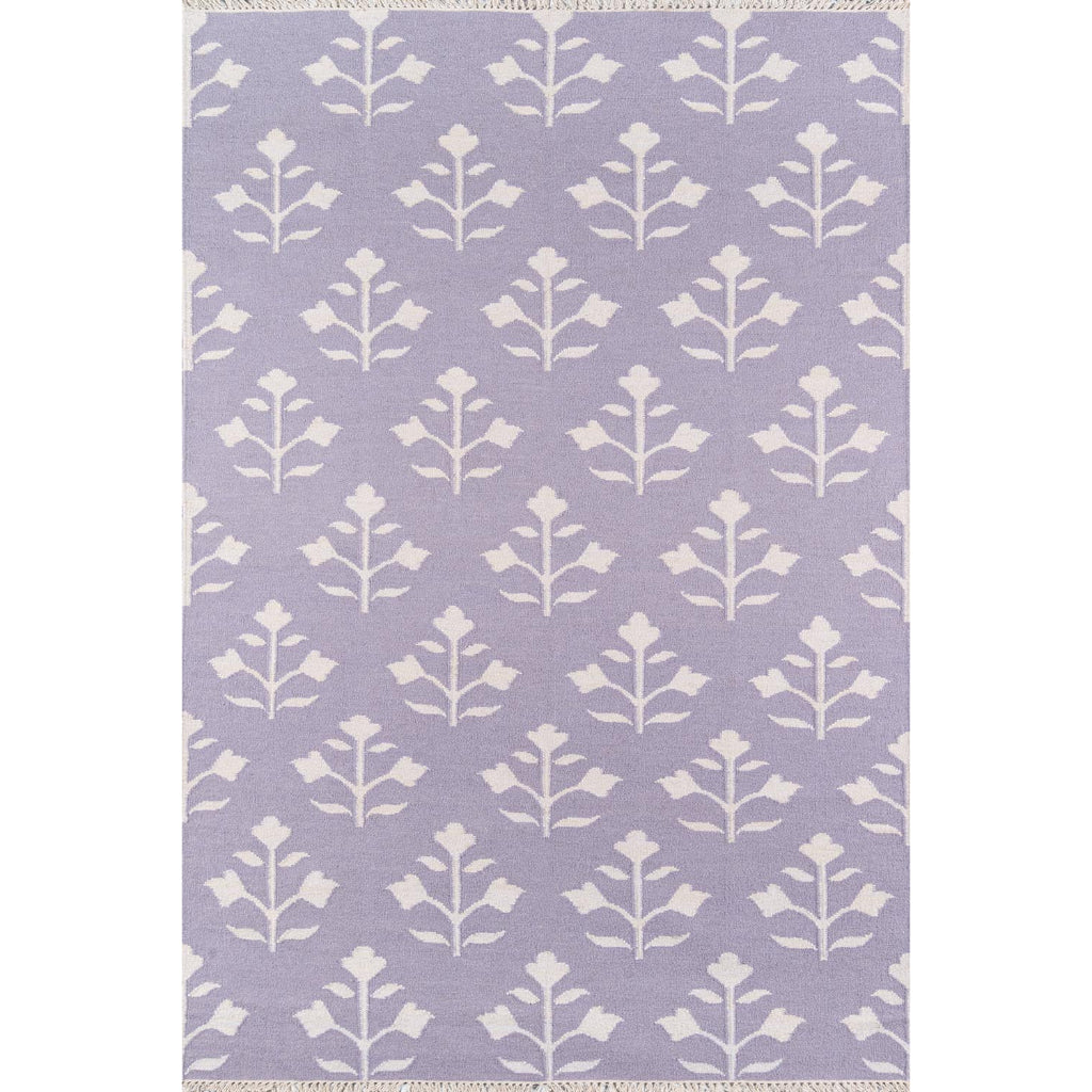 Momeni THO-6 Lilac Thompson by Erin Gates Hand-Woven Bohemian Area Rug &amp; Runner - Comfortable Low Pile Rug with Floral Design Made of 100% Wool