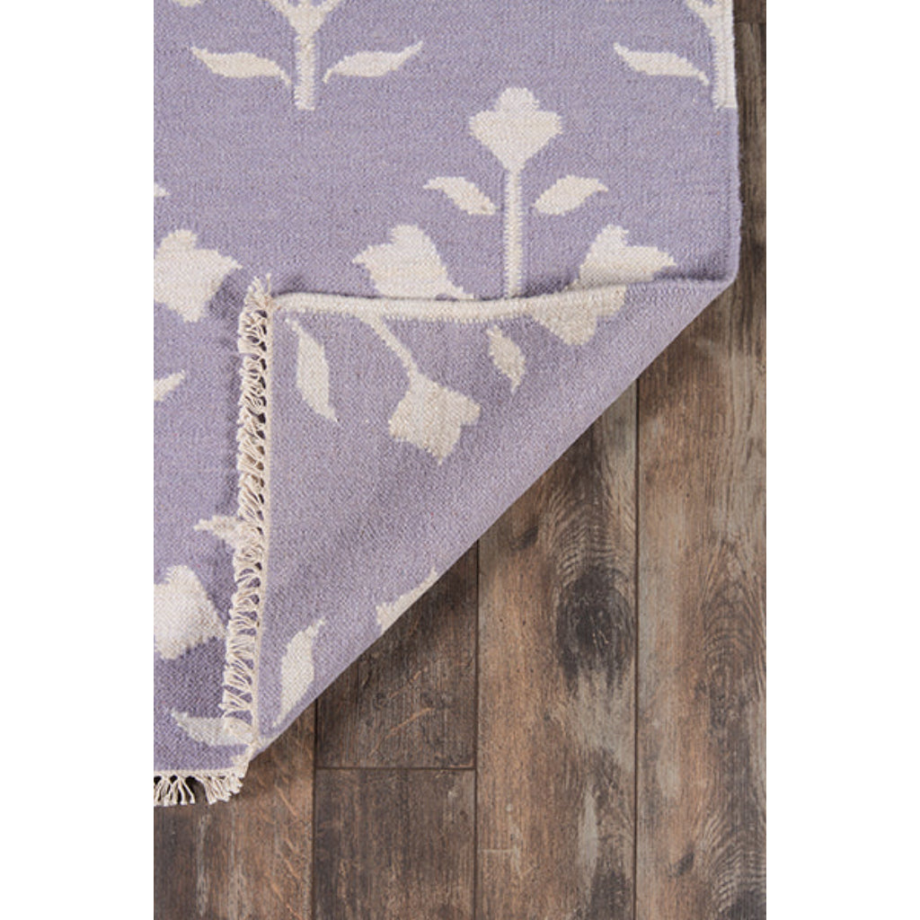 Momeni THO-6 Lilac Thompson by Erin Gates Hand-Woven Bohemian Area Rug &amp; Runner - Comfortable Low Pile Rug with Floral Design Made of 100% Wool