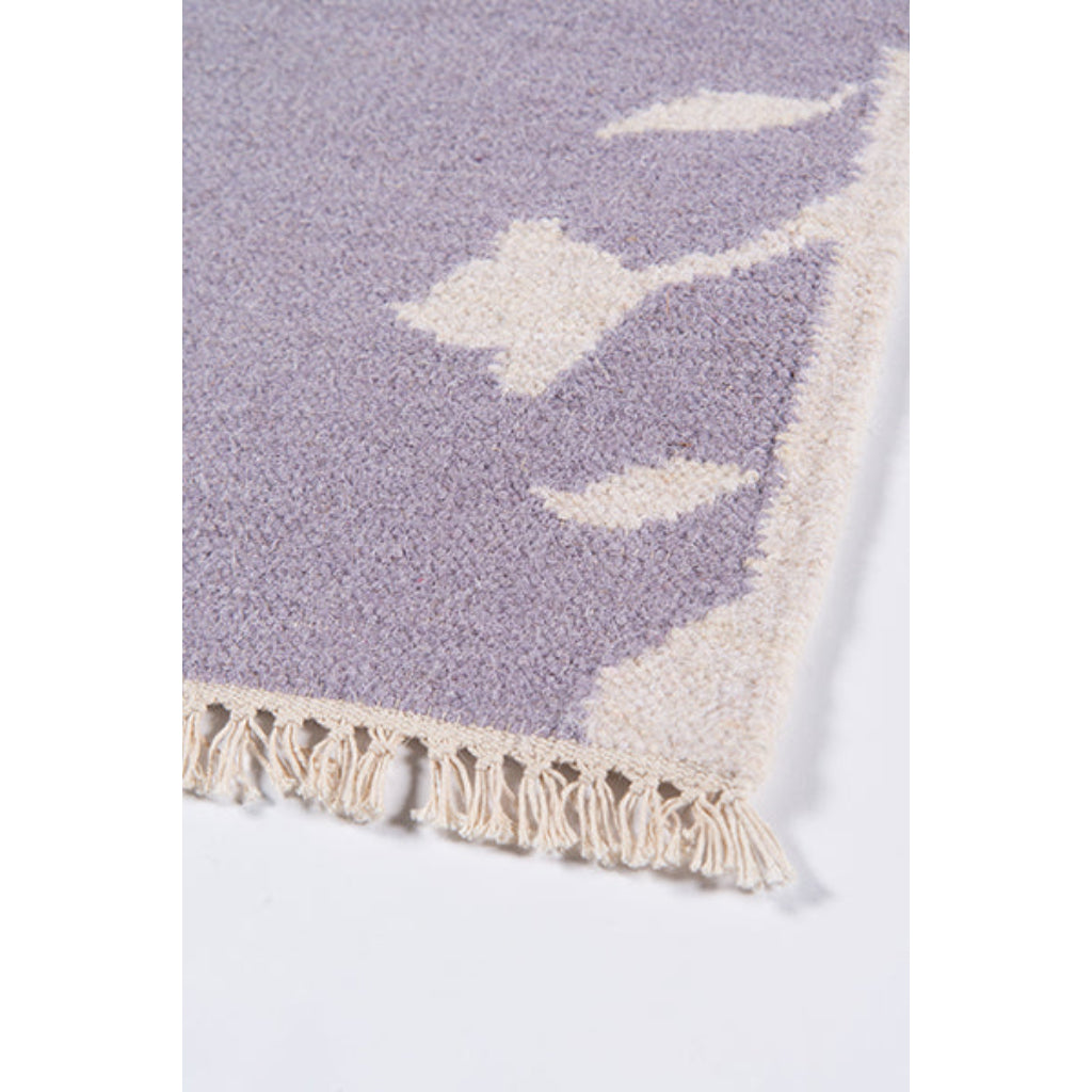 Momeni THO-6 Lilac Thompson by Erin Gates Hand-Woven Bohemian Area Rug &amp; Runner - Comfortable Low Pile Rug with Floral Design Made of 100% Wool