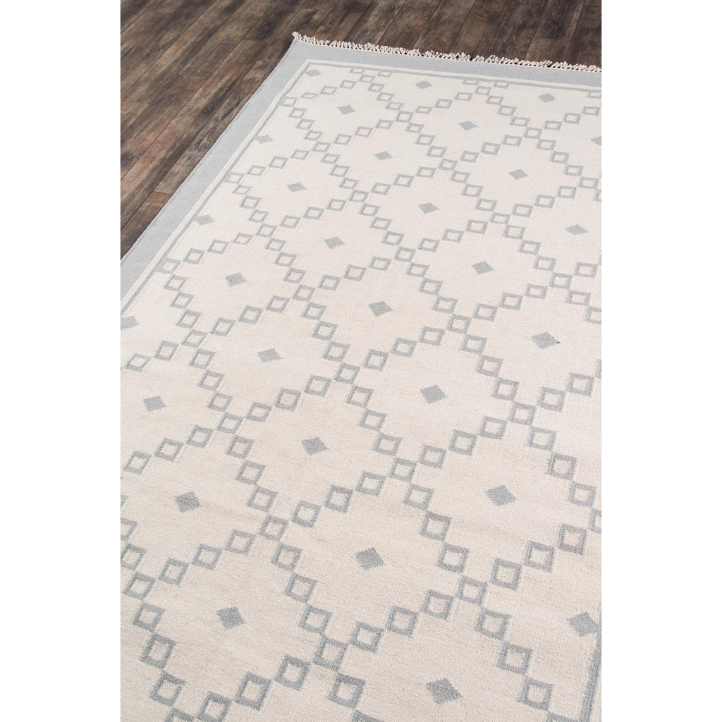 Momeni THO-9 Grey Thompson by Erin Gates Hand-Woven Bohemian Area Rug &amp; Runner - Cozy Low Pile Rug with Gray Square &amp; Diamond Pattern Made of 100% Wool