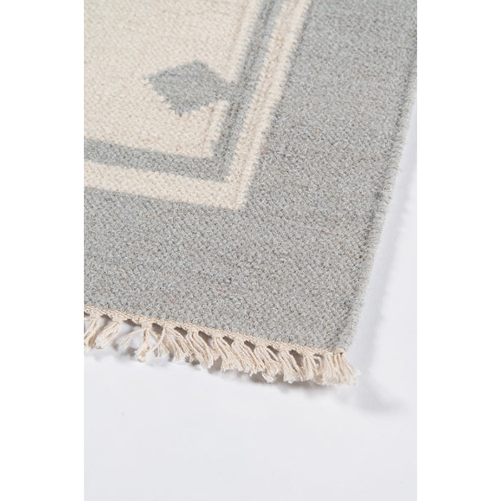 Momeni THO-9 Grey Thompson by Erin Gates Hand-Woven Bohemian Area Rug &amp; Runner - Cozy Low Pile Rug with Gray Square &amp; Diamond Pattern Made of 100% Wool