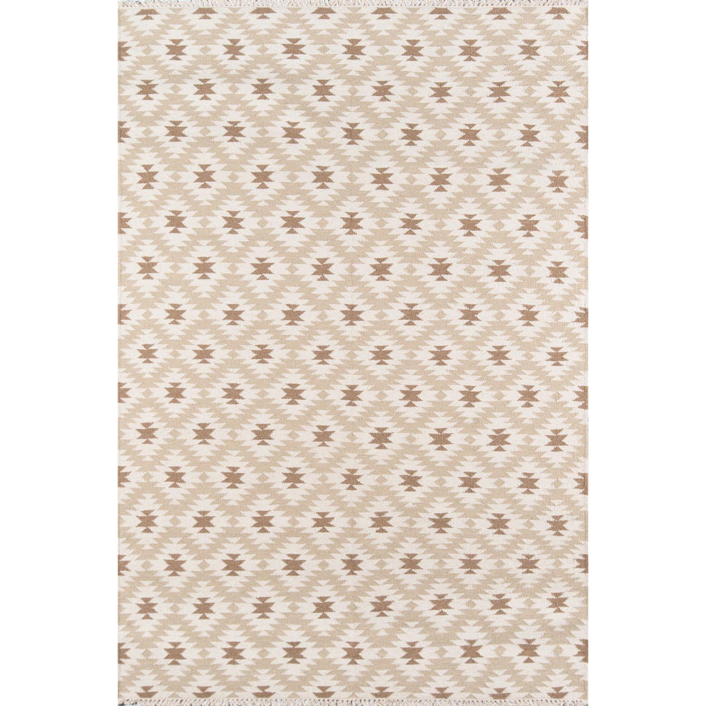 Momeni THO-10 Beige Thompson by Erin Gates Hand-Woven Bohemian Area Rug &amp; Runner - Stylish Low Pile Rug with Diamond Pattern Made of 100% Wool