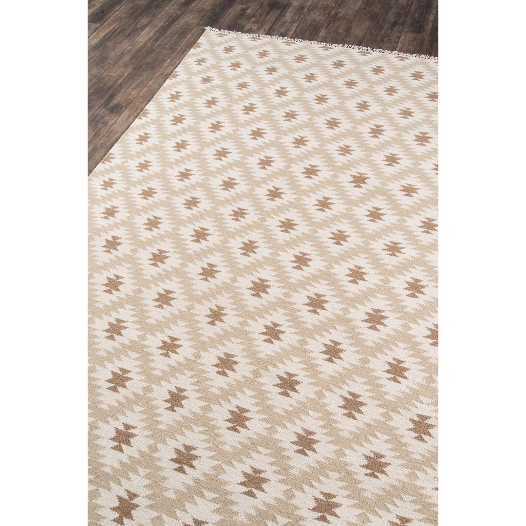 Momeni THO-10 Beige Thompson by Erin Gates Hand-Woven Bohemian Area Rug &amp; Runner - Stylish Low Pile Rug with Diamond Pattern Made of 100% Wool