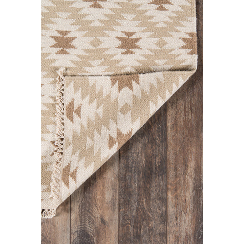 Momeni THO-10 Beige Thompson by Erin Gates Hand-Woven Bohemian Area Rug &amp; Runner - Stylish Low Pile Rug with Diamond Pattern Made of 100% Wool