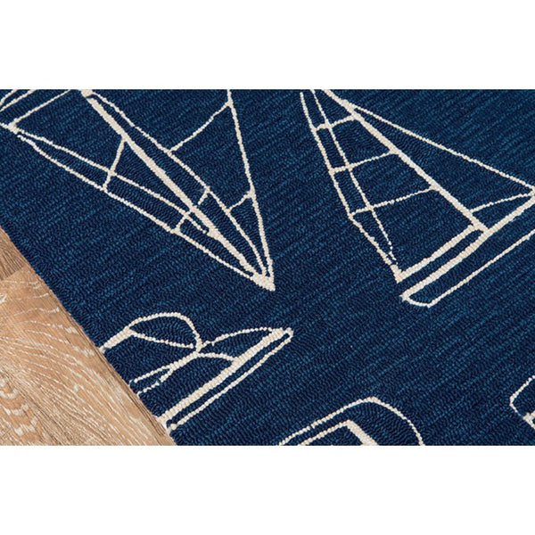 70 Round Rug Momeni VR-70 Navy Veranda Collection Indoor & Outdoor Round Area Rug ...